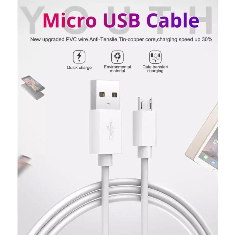 Micro USB Cable - 25cm (White) by 9eight5