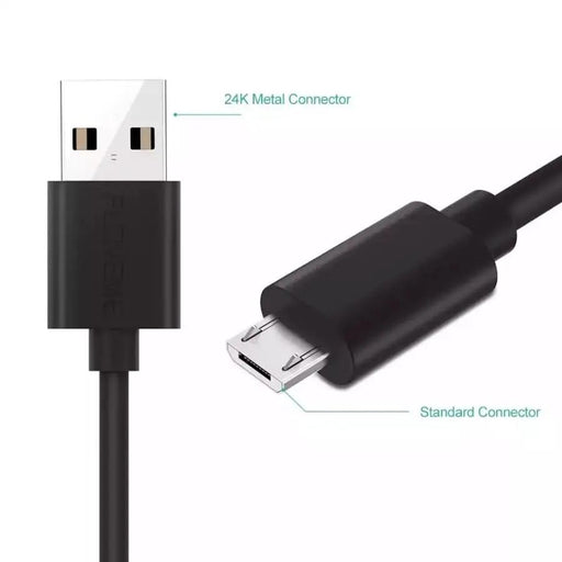 Micro USB Cable - 25cm (Black) by 9eight5
