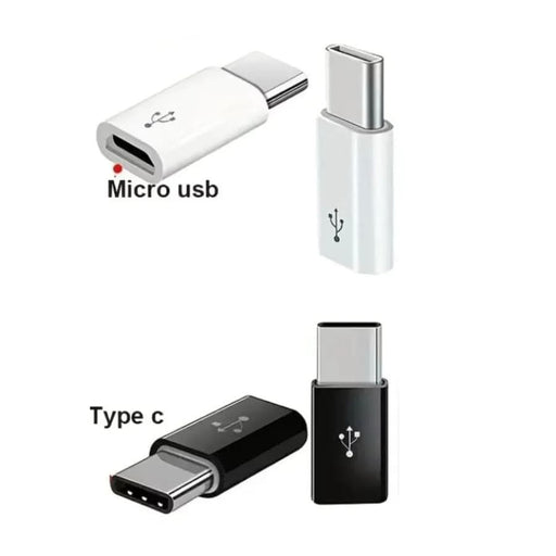 9eight5 Electronics Accessories Micro USB to Type C Adapter (Black) Micro USB To USB C Adapter Black Data Transfer