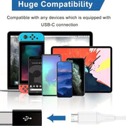 9eight5 Electronics Accessories Micro USB to Type C Adapter (Black) Micro USB To USB C Adapter Black Data Transfer