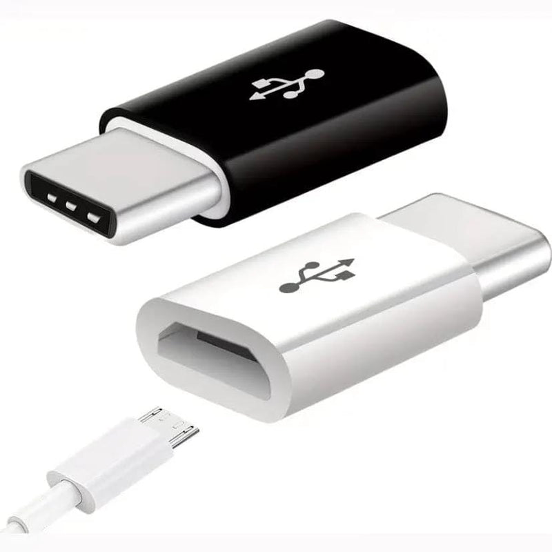 9eight5 Electronics Accessories Micro USB to Type C Adapter (Black) Micro USB To USB C Adapter Black Data Transfer
