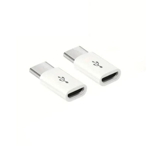 9eight5 Electronics Accessories Micro USB to Type C Adapter (White) Micro USB To USB C Adapter White For Data And Charging