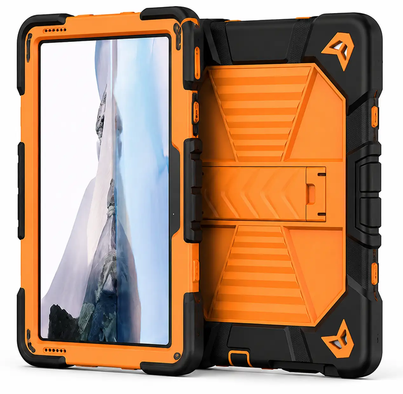 Microsoft Surface Go 2 (10.5 Inch) Rugged Shockproof Case with Kickstand (Orange) by techplus