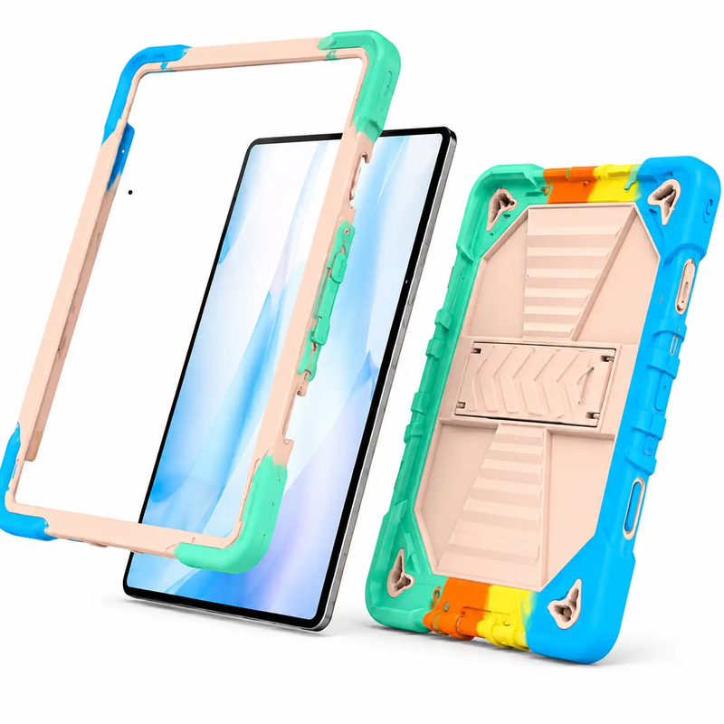Microsoft Surface Go 1 (10.5 Inch) Rugged Shockproof Case with Kickstand (Rainbow) by techplus
