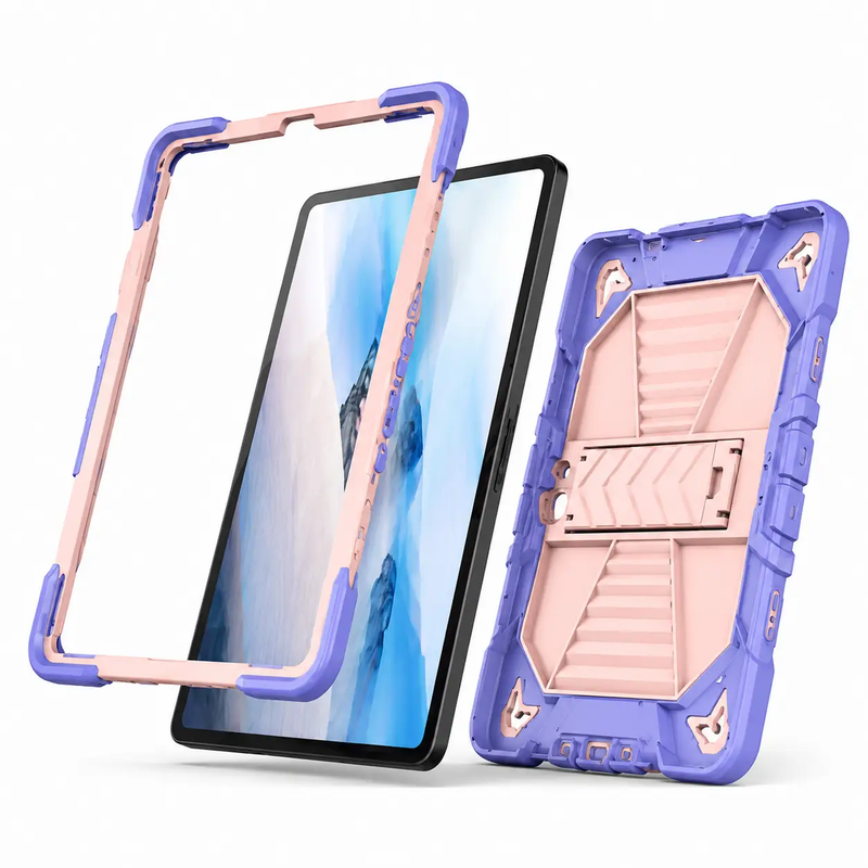 Microsoft Surface Go 4 (10.5 Inch) Rugged Shockproof Case with Kickstand (Pink) by techplus