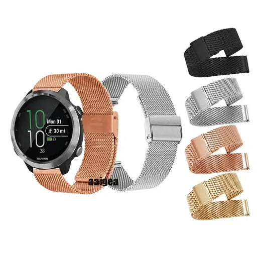 Milanese Strap for the Garmin Venu/Vivoactive/Forerunner Series (20mm/22mm) (4 colours available) by Habicare