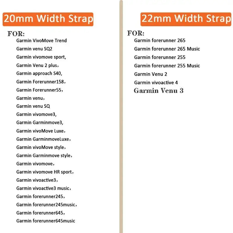 Milanese Strap for the Garmin Venu/Vivoactive/Forerunner Series (20mm/22mm) (4 colours available) by Habicare