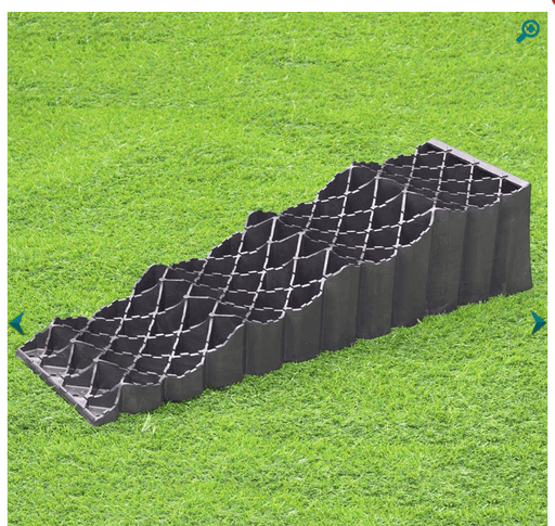 RVP 252 - Milenco Quattro Levellers - Pair on grass, showing innovative lightweight design for leveling.