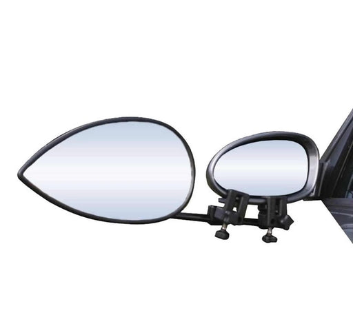 Milenco Aero 4 Flat Towing Mirrors showcasing superior vision and vibration-free view for towing safety.