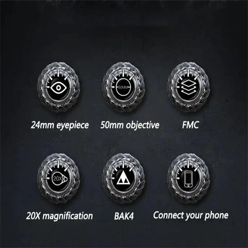 Military HD Binoculars – Long Range BAK4 Prism (20x50) by Habicare