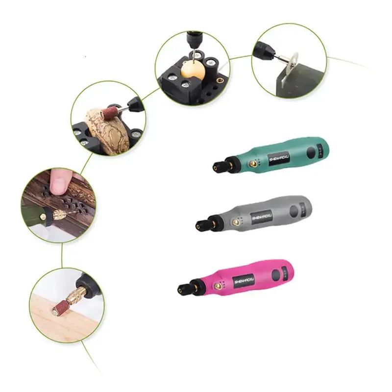 Mini Cordless Electric Drill & Grinder Set by Habicare