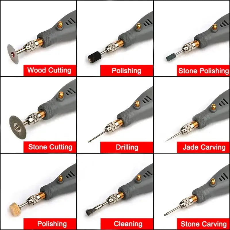 Mini Cordless Electric Drill & Grinder Set by Habicare