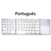 Habicare Mini Foldable Bluetooth Keyboard with Touchpad, Rechargeable Wireless Ultra-Slim Pocket Keyboard for Tablet & Laptop Mini Foldable Bluetooth Keyboard with Touchpad, Rechargeable Wireless Ultra-Slim Pocket Keyboard for Tablet & Laptop
