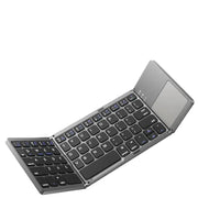 Habicare Mini Foldable Bluetooth Keyboard with Touchpad, Rechargeable Wireless Ultra-Slim Pocket Keyboard for Tablet & Laptop Mini Foldable Bluetooth Keyboard with Touchpad, Rechargeable Wireless Ultra-Slim Pocket Keyboard for Tablet & Laptop