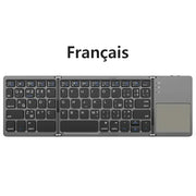 Habicare Mini Foldable Bluetooth Keyboard with Touchpad, Rechargeable Wireless Ultra-Slim Pocket Keyboard for Tablet & Laptop Mini Foldable Bluetooth Keyboard with Touchpad, Rechargeable Wireless Ultra-Slim Pocket Keyboard for Tablet & Laptop