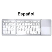 Habicare Mini Foldable Bluetooth Keyboard with Touchpad, Rechargeable Wireless Ultra-Slim Pocket Keyboard for Tablet & Laptop Mini Foldable Bluetooth Keyboard with Touchpad, Rechargeable Wireless Ultra-Slim Pocket Keyboard for Tablet & Laptop