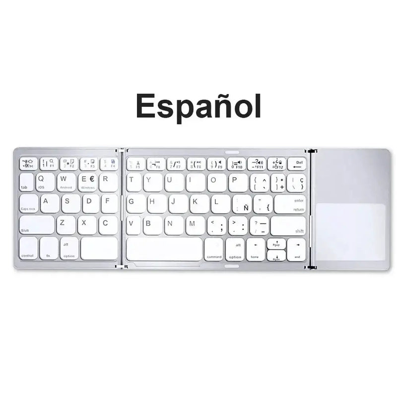 Habicare Mini Foldable Bluetooth Keyboard with Touchpad, Rechargeable Wireless Ultra-Slim Pocket Keyboard for Tablet & Laptop Mini Foldable Bluetooth Keyboard with Touchpad, Rechargeable Wireless Ultra-Slim Pocket Keyboard for Tablet & Laptop