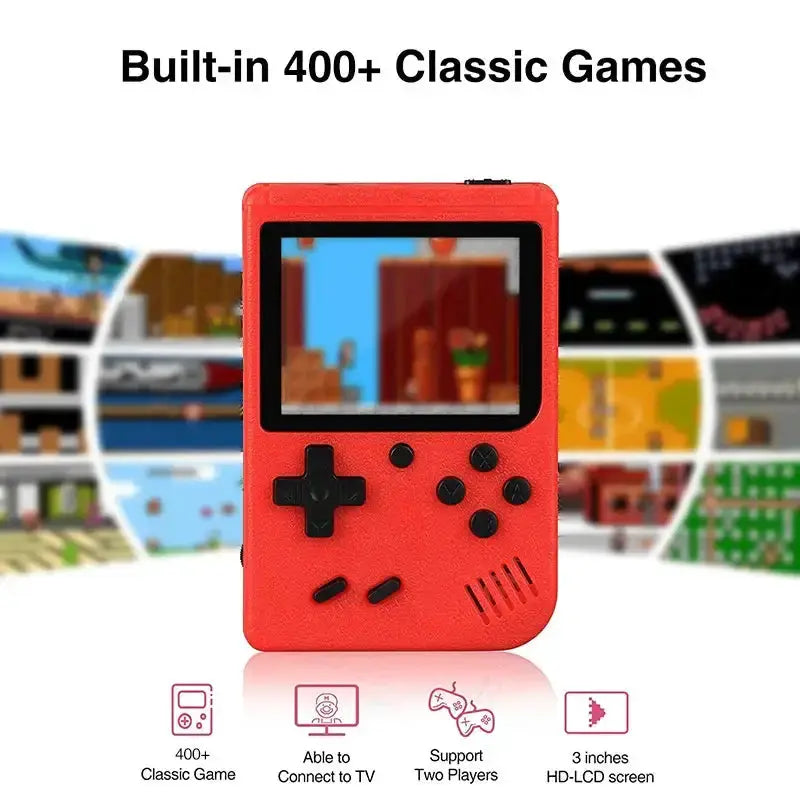 Mini Handheld Game Console – 400 Built-in Games (various types available) by Habicare