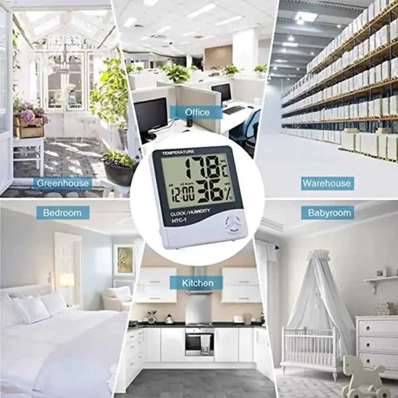 Mini LCD Digital Thermometer Hygrometer for Indoor Use (available in 2 types in packaging) by Habicare
