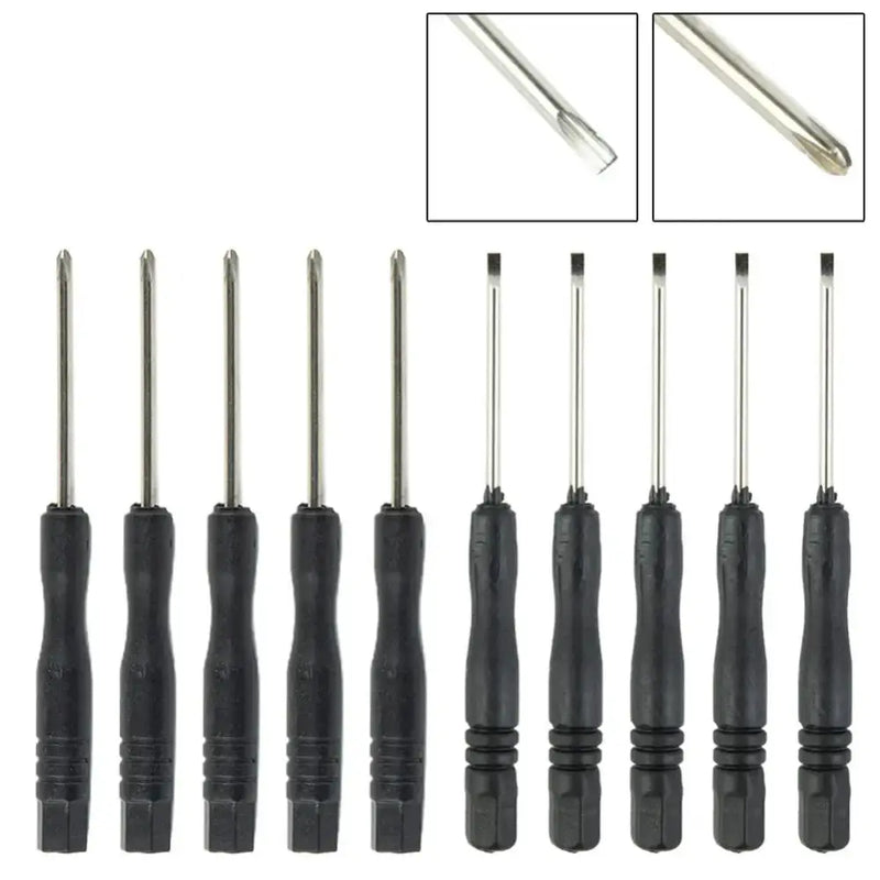 Mini Slotted & Cross Screwdriver Set – 3,22" / 2mm (10Pcs) by Habicare