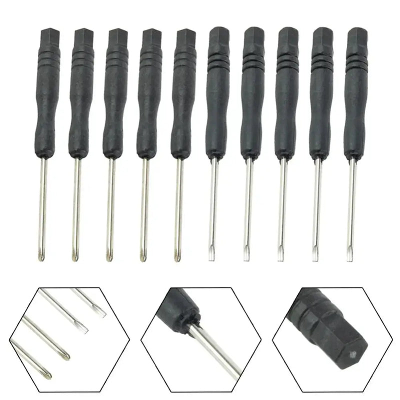 Mini Slotted & Cross Screwdriver Set – 3,22" / 2mm (10Pcs) by Habicare