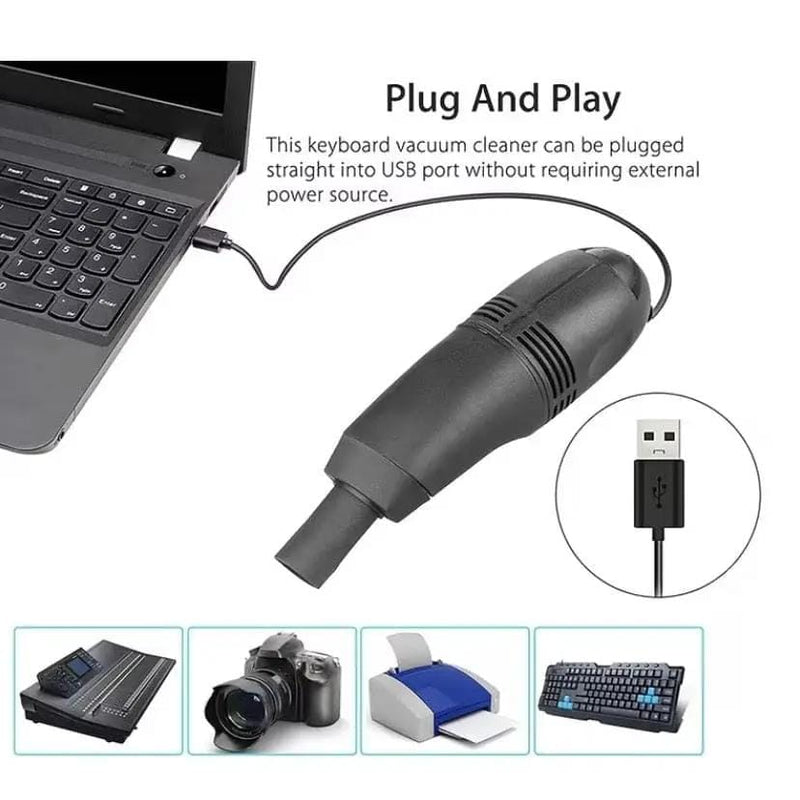 9eight5 Tools & Models Mini USB Office Vacuum Cleaner USB Powered Mini Keyboard Vacuum Cleaner With Brush