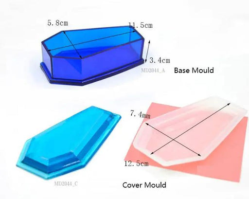 Resin Casting Vampire Coffin Moulds Set for DIY Craft Halloween Decoration by Resin Art NZ