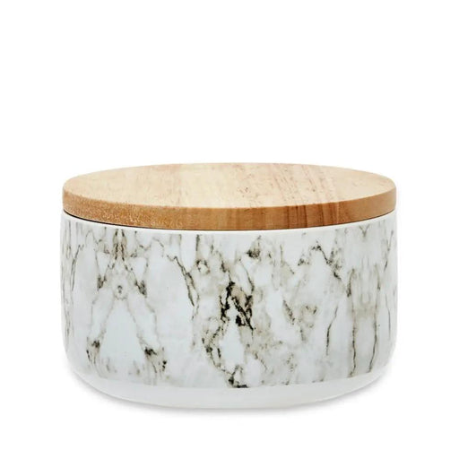 sue-e furniture Other Blyth Marble Canister Large (White & Grey) Blyth Marble Canister Large (White & Grey)