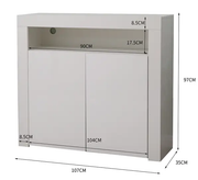 Panana' 2-door Side Cabinet with LED light (7colors) by sue-e furniture