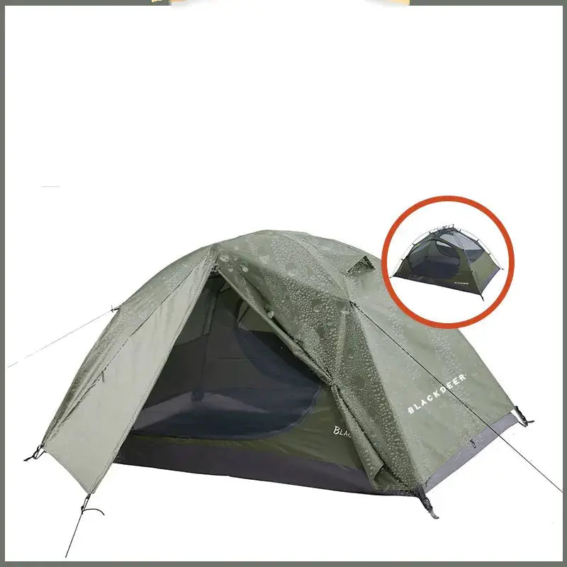BlackDeer Double Layer Camping Tent - 2-3 Person Waterproof 3/4 Season Shelter with Aluminum Poles by Mead's Supply & Equipment Outfitters limited
