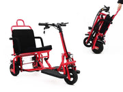 Foldable 3 wheel electric scooter mobility scooter Red by Kiwi Grab