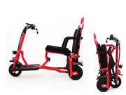 Foldable 3 wheel electric scooter mobility scooter Red by Kiwi Grab
