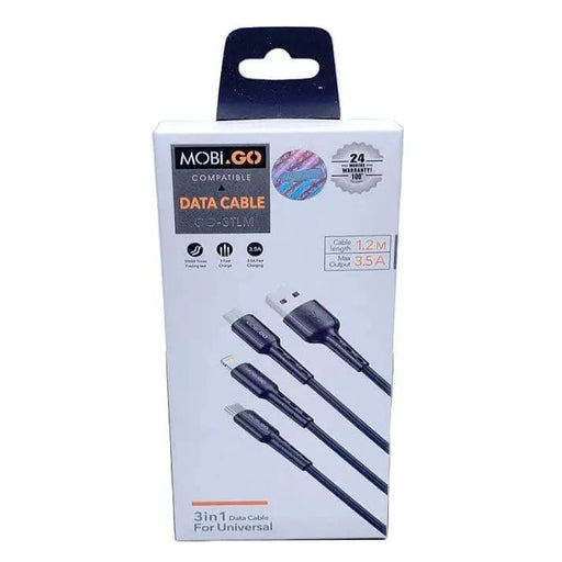 9eight5 Electronics Accessories Mobigo 1.2m 3 In 1 Cable GO3TLM Mobigo 1.2m 3 In 1 Cable GO3TLM