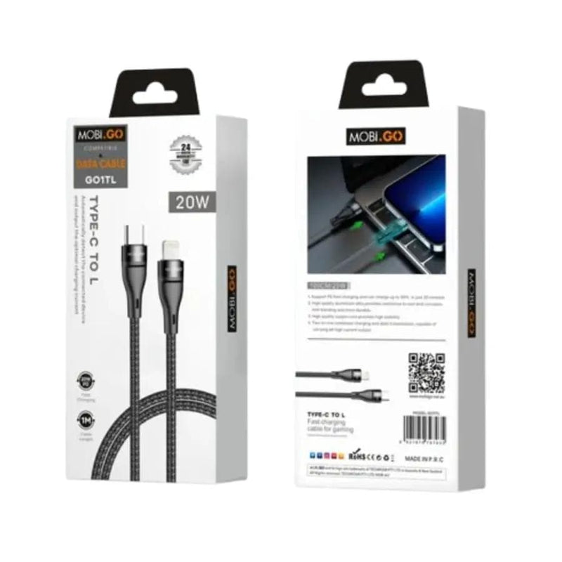 9eight5 Accessories Mobigo 1m 20W Type-C to Lightning cable GO1TL Mobigo 1m 20W Type C to Lightning Cable GO1TL