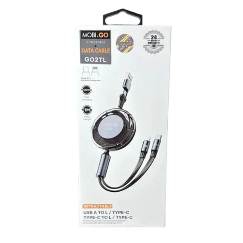 9eight5 Accessories Mobigo 1m 3 in 1 Cable GO2TL Mobigo 1m 3 In 1 USB A To Type C Micro USB Cable