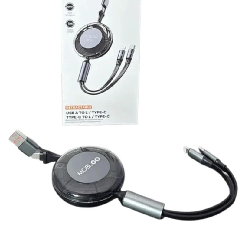 9eight5 Accessories Mobigo 1m 3 in 1 Cable GO2TL Mobigo 1m 3 In 1 USB A To Type C Micro USB Cable