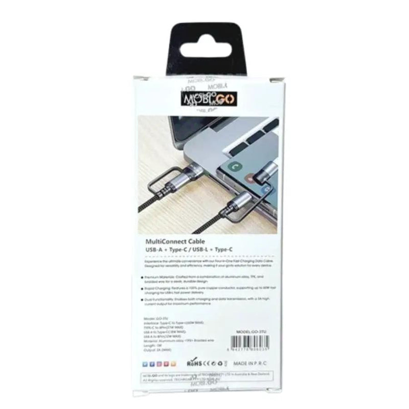 9eight5 Accessories Mobigo 1m 60W 4 in 1 Cable GO3TU Mobigo 1m 60W 4 in 1 Cable GO3TU