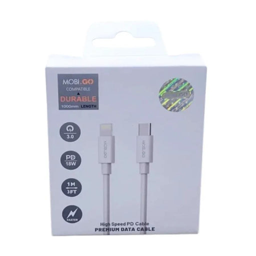 9eight5 Accessories Mobigo 1m PD 20W Type-C to Lightning Cable 201LC/GO201TL Mobigo 1m PD 20W USB C to Lightning Cable GO201TL