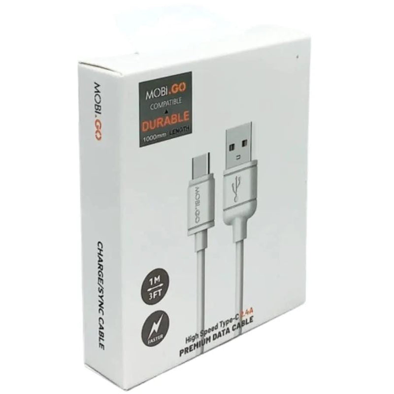 9eight5 Accessories Mobigo 1m USB-A to C cable 201T Mobigo USB A To USB C Cable 1M High Speed 2.4A