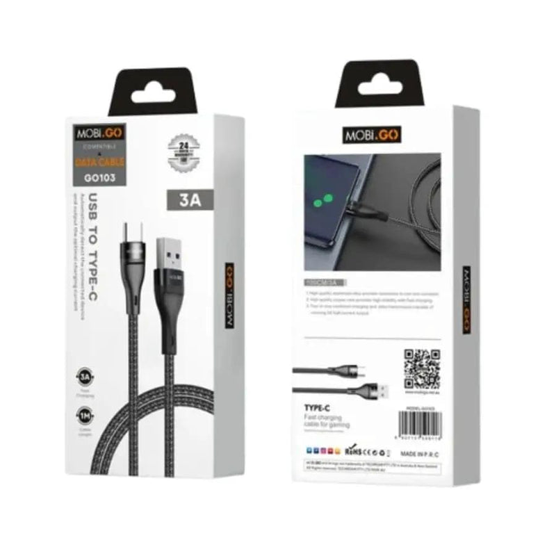 9eight5 Accessories Mobigo 1m USB-A To C Cable G0103 Mobigo 1m USB A To USB C Cable G0103 Charging And Data