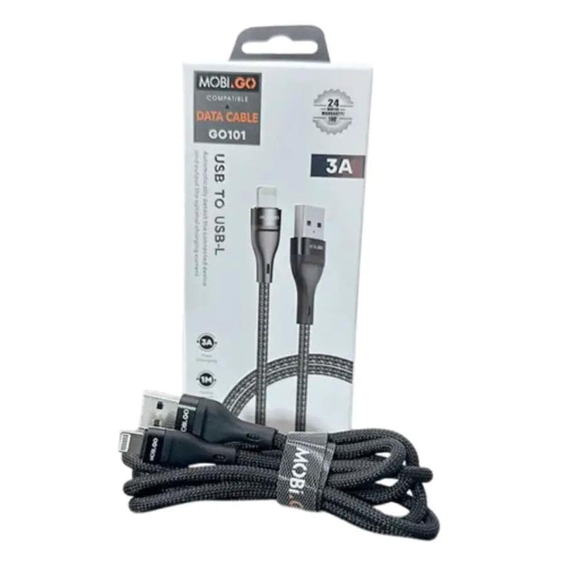 9eight5 Accessories Mobigo 1m USB-A to Lightning cable GO101 Mobigo 1M USB A To Lightning Cable GO101 Braided 3A