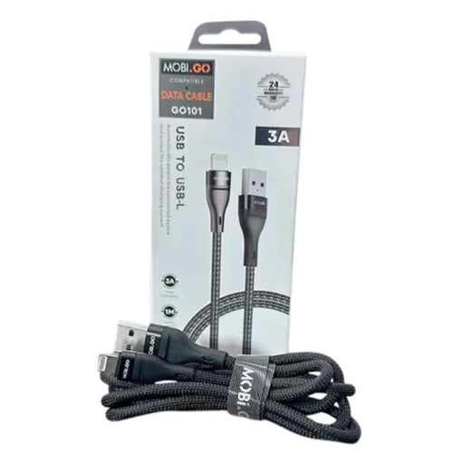 9eight5 Accessories Mobigo 1m USB-A to Lightning cable GO101 Mobigo 1M USB A To Lightning Cable GO101 Braided 3A