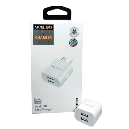 9eight5 Accessories Mobigo 2.1A wall charger GO301 Mobigo 2.1A wall charger GO301