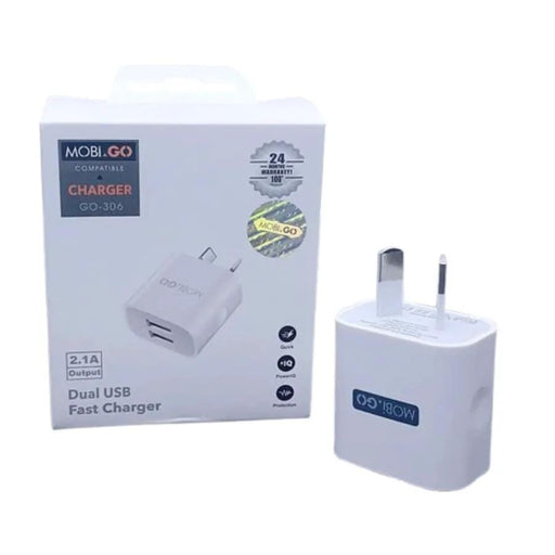 9eight5 Accessories Mobigo 2.1A wall charger GO306 Mobigo 2.1A wall charger GO306