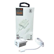 9eight5 Accessories Mobigo 2.1A wall charger with USB-A to Lightning combo GO302 Mobigo 2.1A wall charger with USB-A to Lightning combo GO302