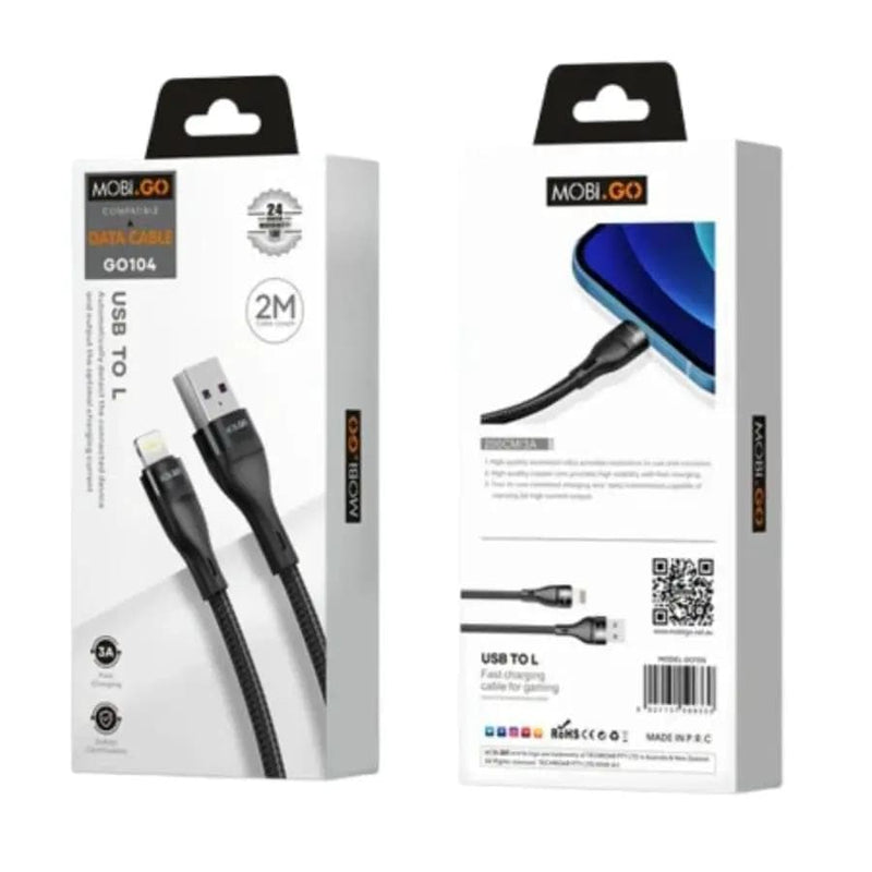 9eight5 Accessories Mobigo 2m USB-A to Lightning cable GO104 Mobigo 2m USB-A to Lightning cable GO104