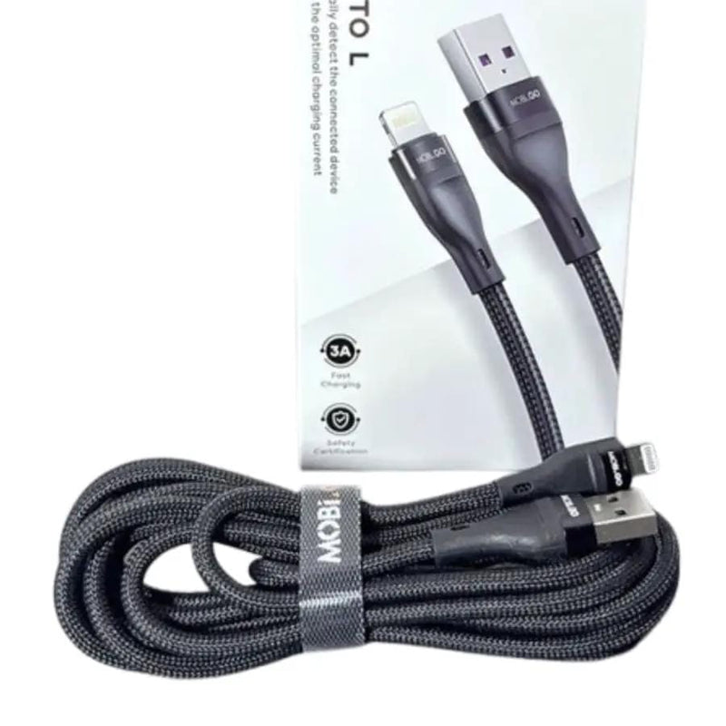 9eight5 Accessories Mobigo 3m USB-A to Lightning cable GO108 Mobigo 3M USB A to Lightning Cable GO108 Fast Charge