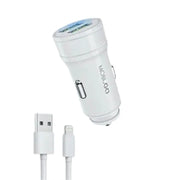 9eight5 Electronics Accessories Mobigo Dual USB Car Charger With Lightning Cable GO221L Mobigo Dual USB Car Charger With Lightning Cable GO221L