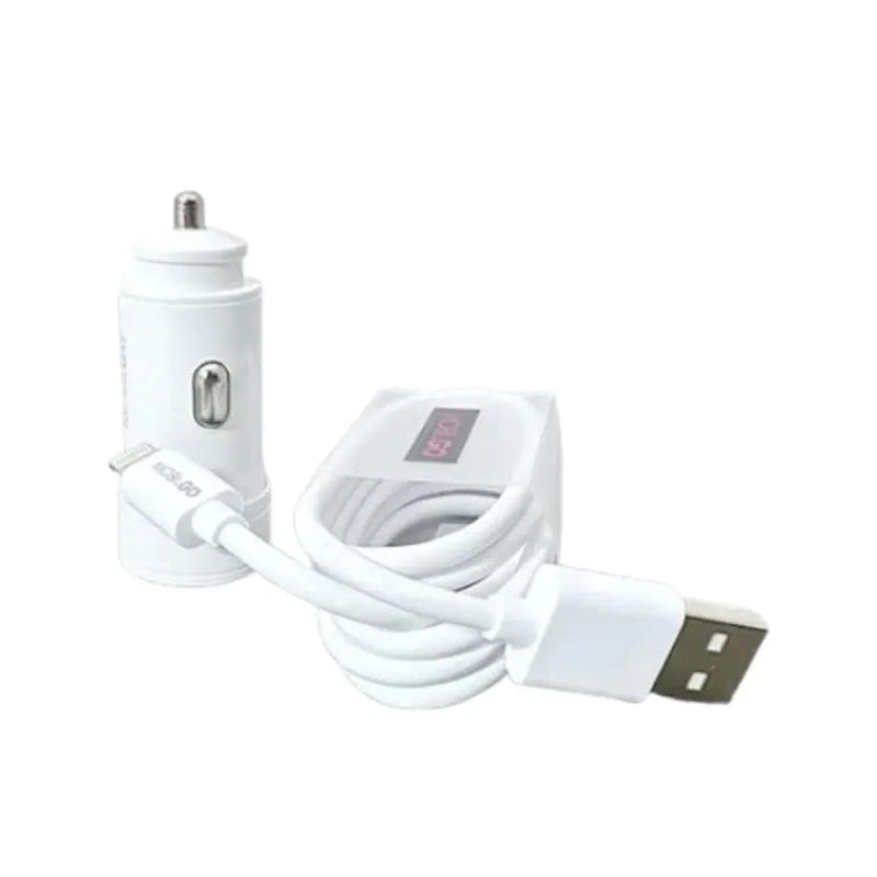 9eight5 Electronics Accessories Mobigo Dual USB Car Charger With Lightning Cable GO221L Mobigo Dual USB Car Charger With Lightning Cable GO221L