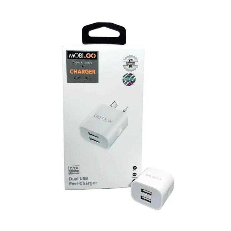 Mobigo Dual USB Power Adapter Wall Plug (NZ / AUS) by 9eight5